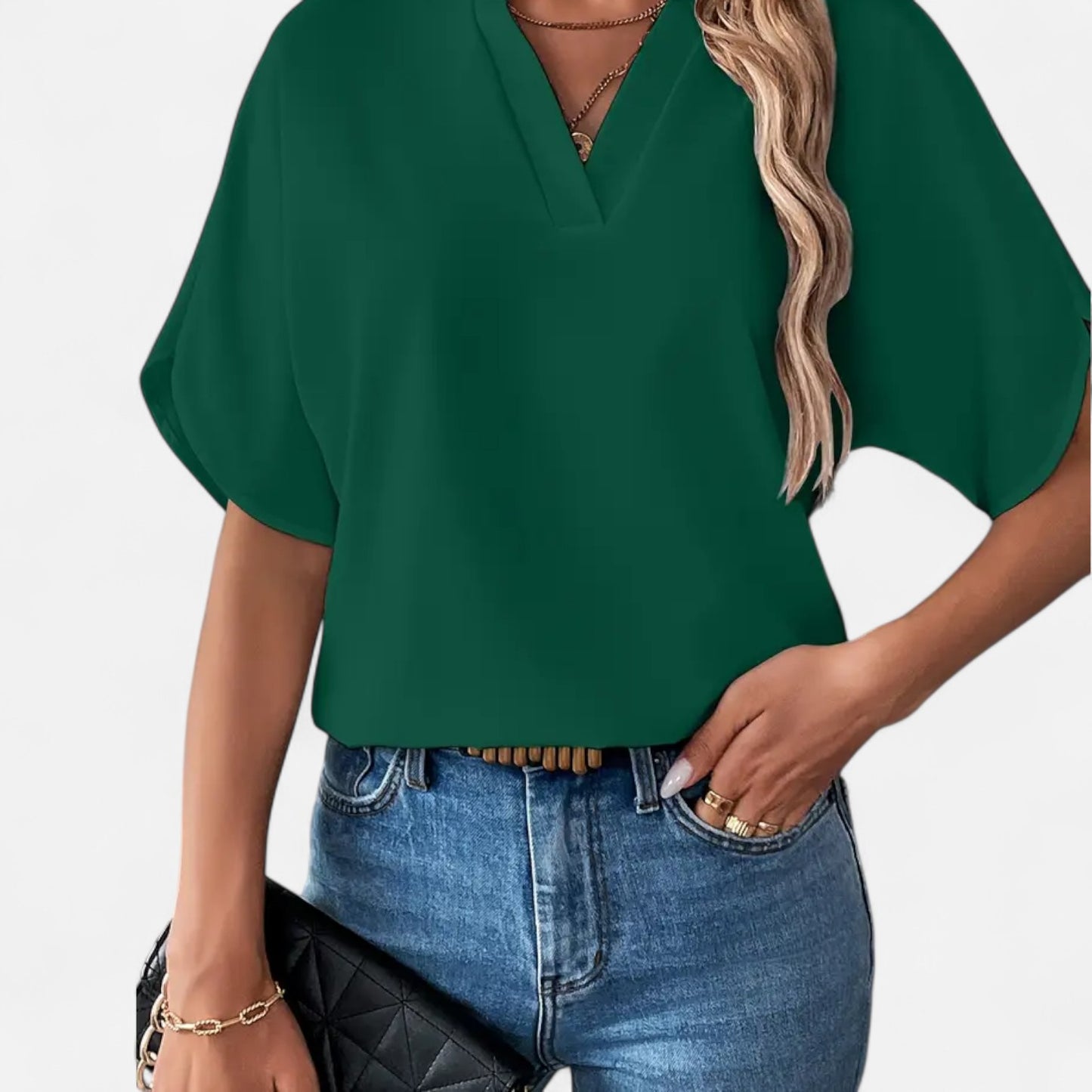 Novaréy | Blouse Femme à Encolure Fendue – Légèreté Décontractée pour les Beaux Jours
