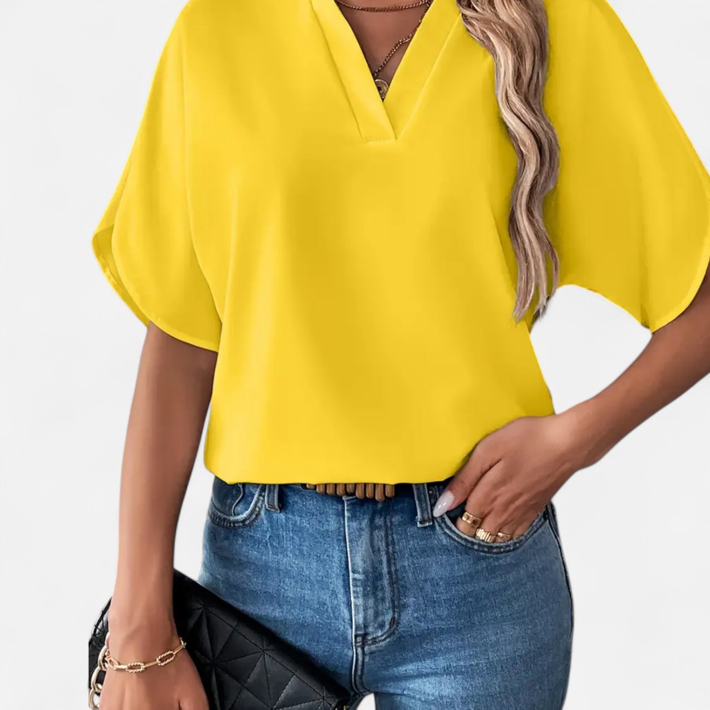 Novaréy | Blouse Femme à Encolure Fendue – Légèreté Décontractée pour les Beaux Jours