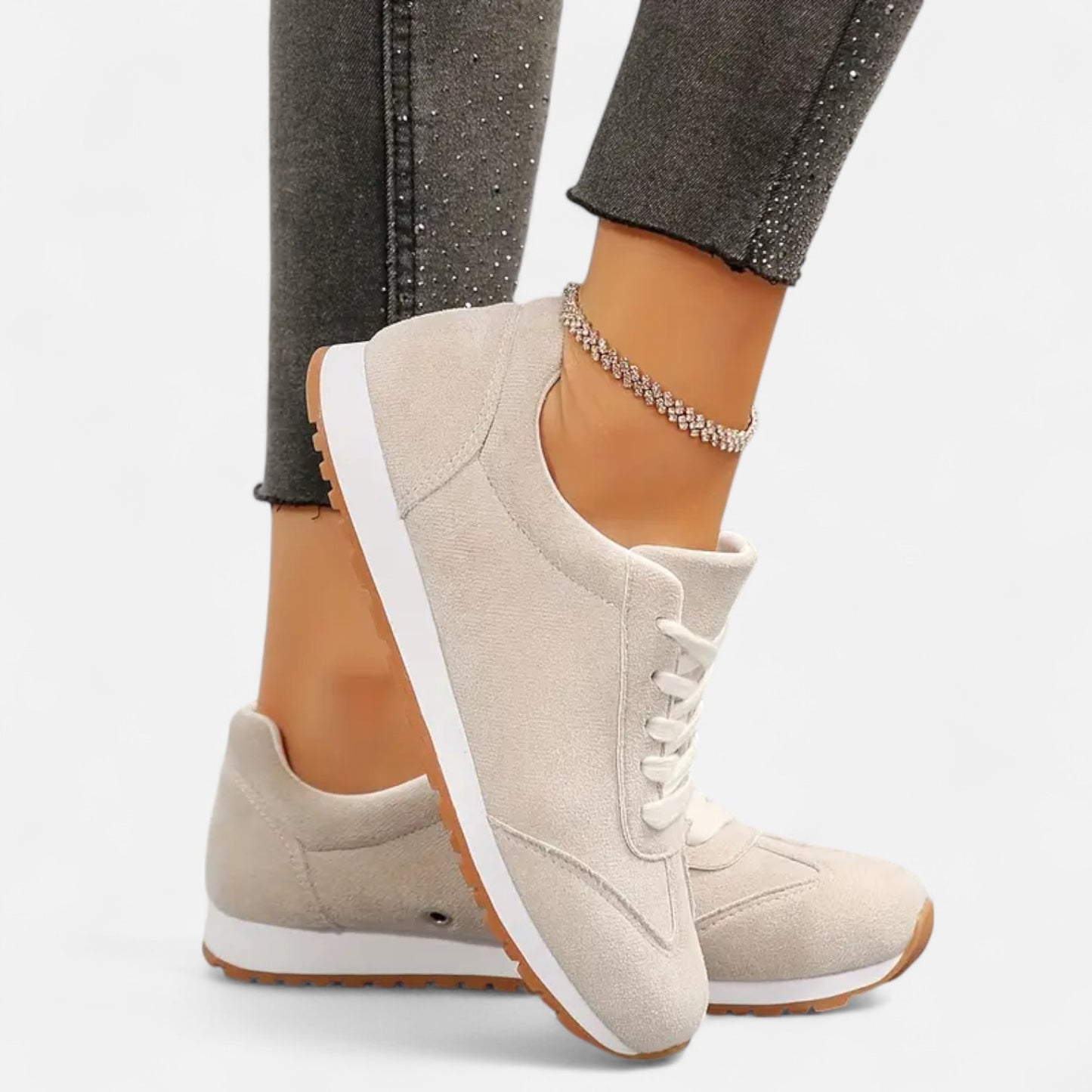 Novaréy | Baskets Femme Basses Unies – Élégance Décontractée à Lacets