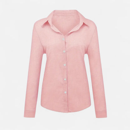 Novaréy | Chemise Femme en Lin à Manches Longues – Élégance Aérienne et Intemporelle